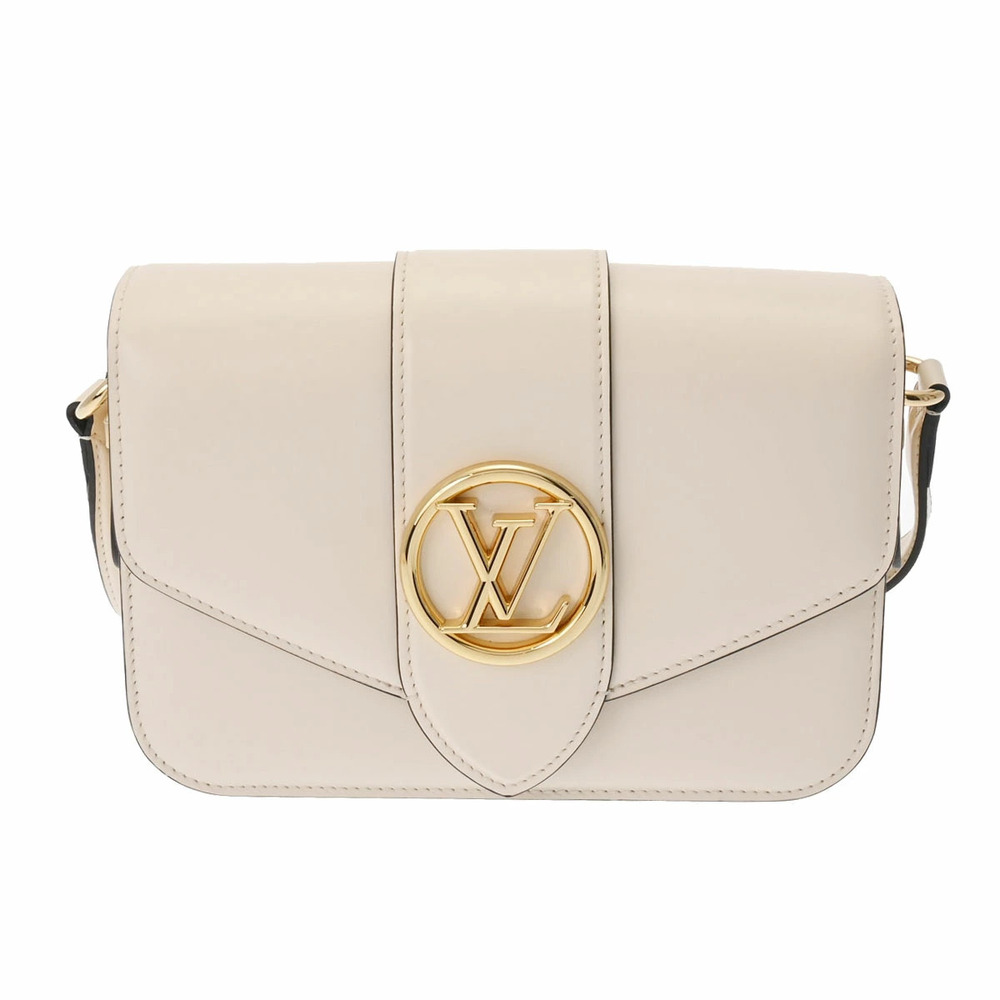 LOUIS VUITTON Pont Neuf Cream Smooth Calf Leather Shoulder Bag